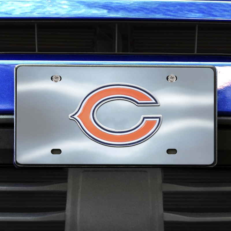 Fanmats Chicago Bears 3D Stainless Steel License Plate