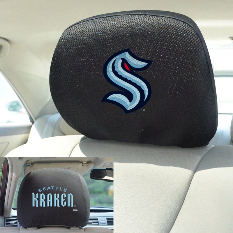 Fanmats Seattle Kraken Kraken Embroidered Head Rest Cover Set – 2 Pieces