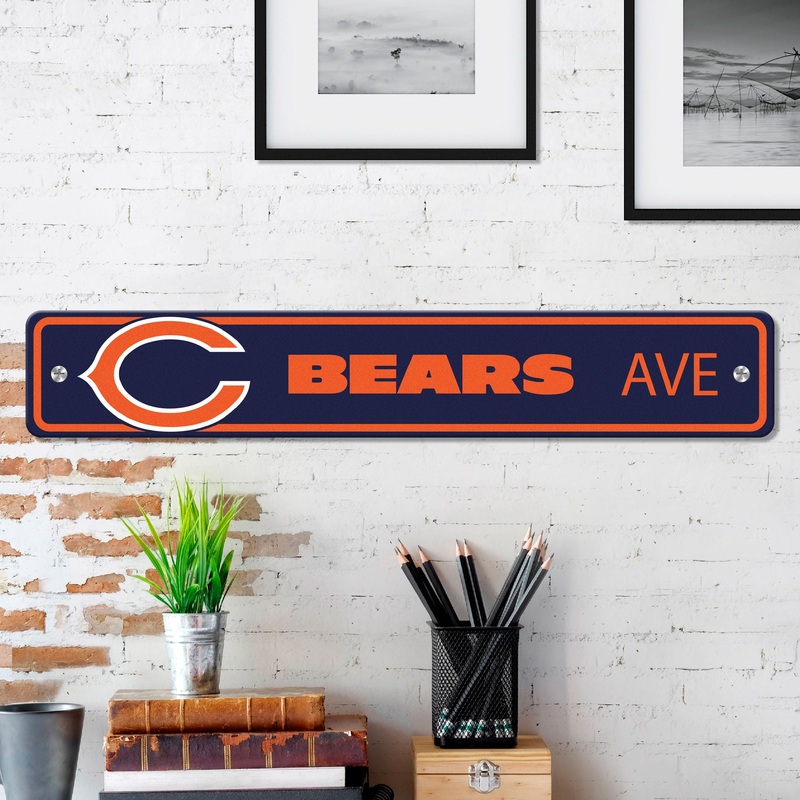 Fanmats Chicago Bears Team Color Street Sign 4 X 24 Lightweight