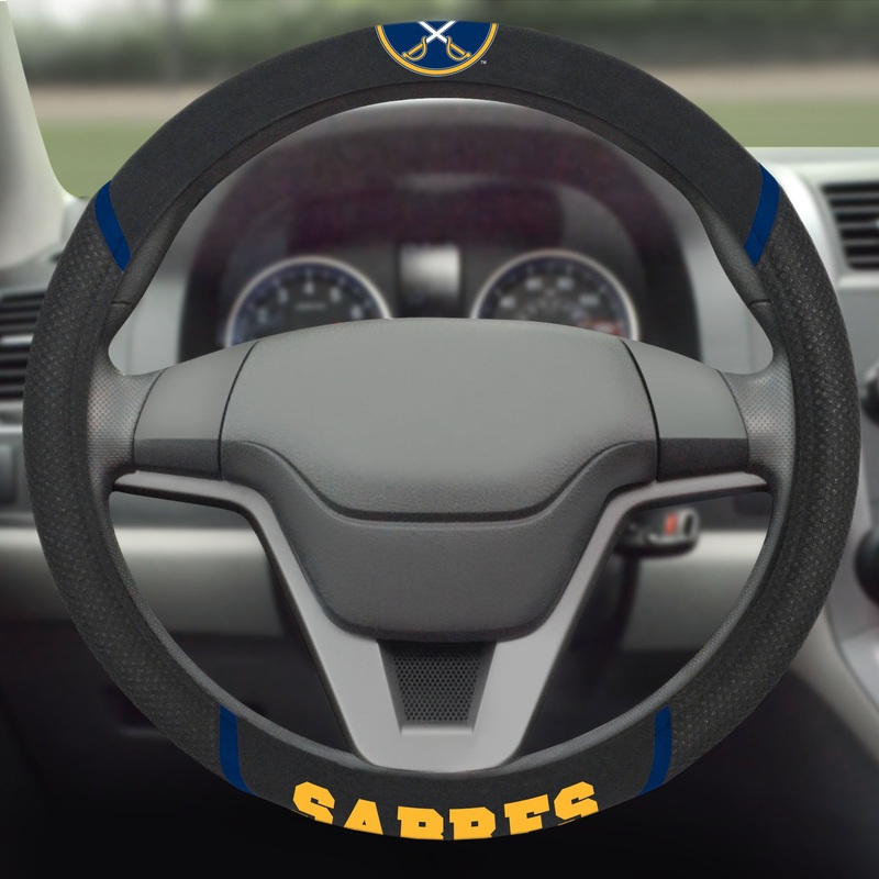 Fanmats Buffalo Sabres Embroidered Steering Wheel Cover