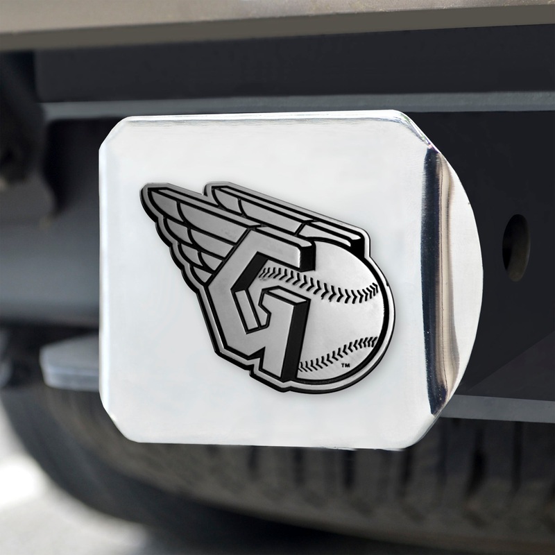 Fanmats Cleveland Guardians Chrome Metal Hitch Cover with Chrome Metal 3D Emblem