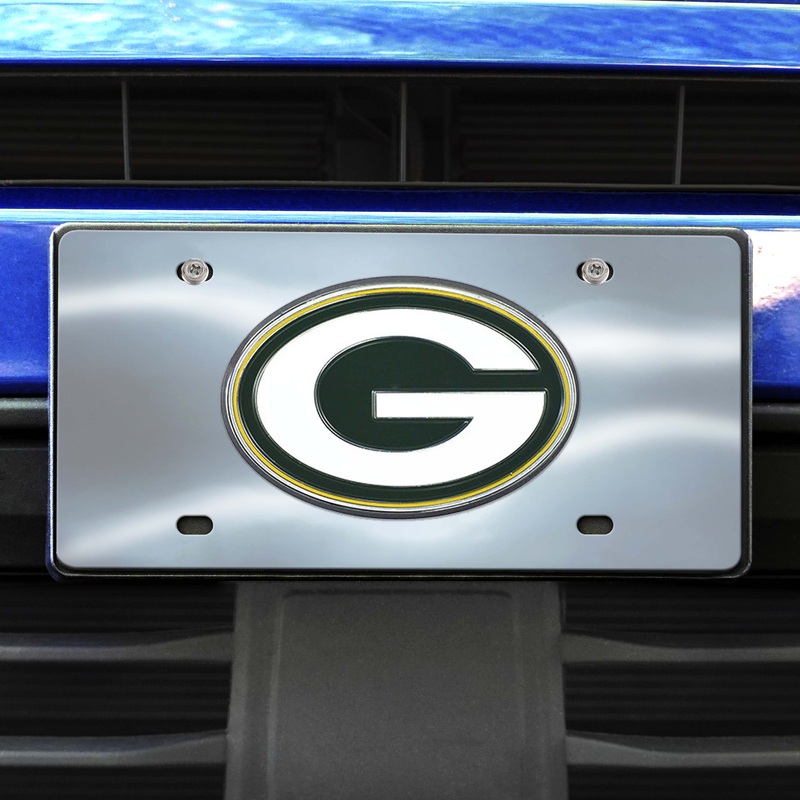 Fanmats Green Bay Packers 3D Stainless Steel License Plate