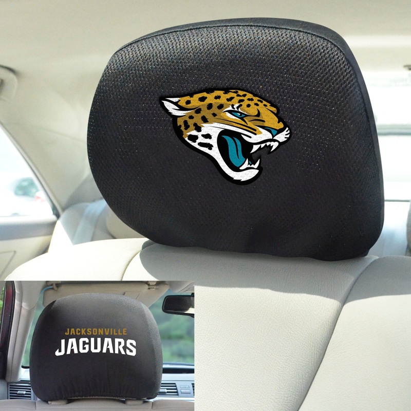 Fanmats Jacksonville Jaguars Embroidered Head Rest Cover Set – 2 Pieces
