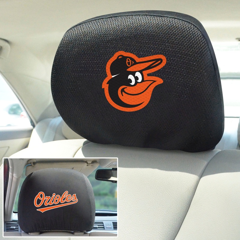Fanmats Baltimore Orioles Embroidered Head Rest Cover Set – 2 Pieces