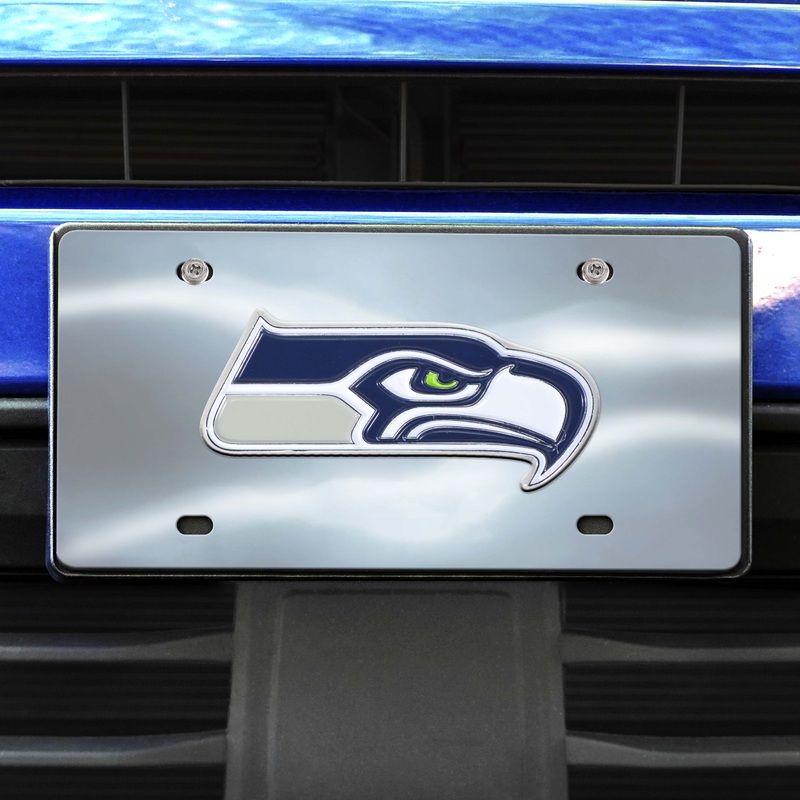 Fanmats Seattle Seahawks 3D Stainless Steel License Plate