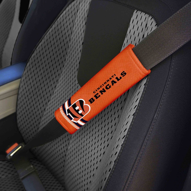 Fanmats Cincinnati Bengals Team Color Rally Seatbelt Pad – 2 Pieces