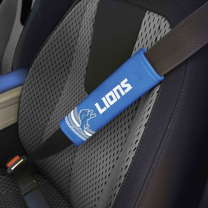 Fanmats Detroit Lions Team Color Rally Seatbelt Pad – 2 Pieces
