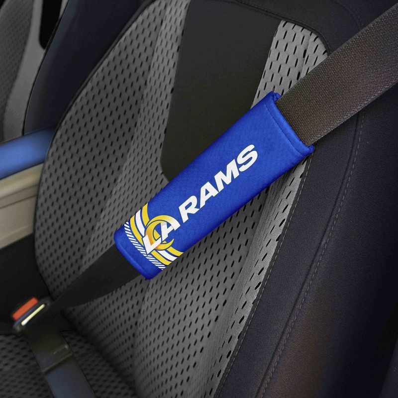 Fanmats Los Angeles Rams Team Color Rally Seatbelt Pad – 2 Pieces