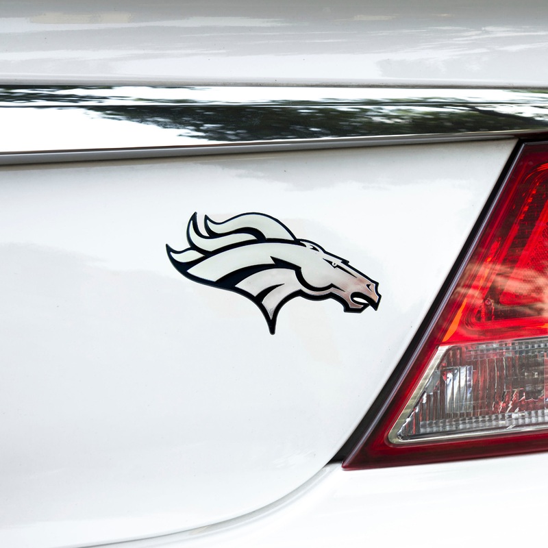 Fanmats Denver Broncos Molded Chrome Plastic Emblem