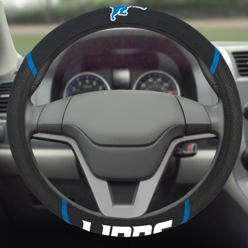 Fanmats Detroit Lions Embroidered Steering Wheel Cover