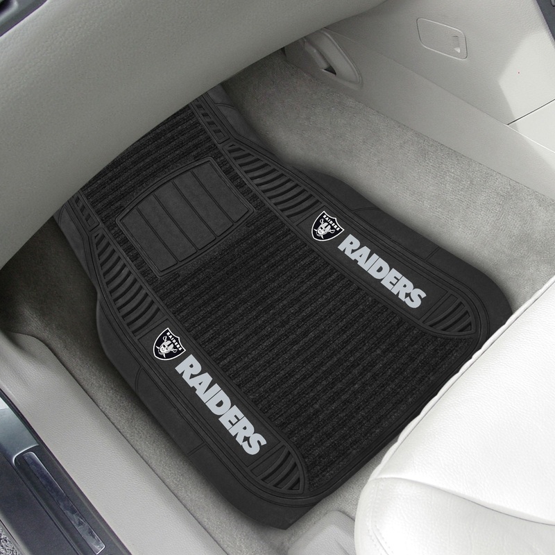 Fanmats Las Vegas Raiders 2 Piece Deluxe Car Mat Set