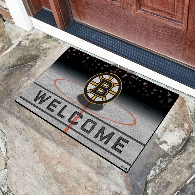 Fanmats Boston Bruins Rubber Door Mat – 18 x 30