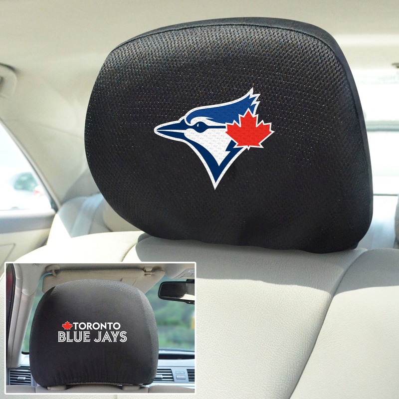 Fanmats Toronto Blue Jays Embroidered Head Rest Cover Set – 2 Pieces