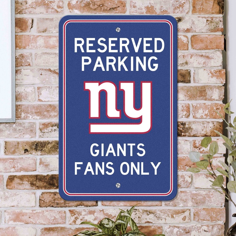 Fanmats New York Giants Team Color Reserved Parking Sign Dcor 18 X 11.5 Lightweight