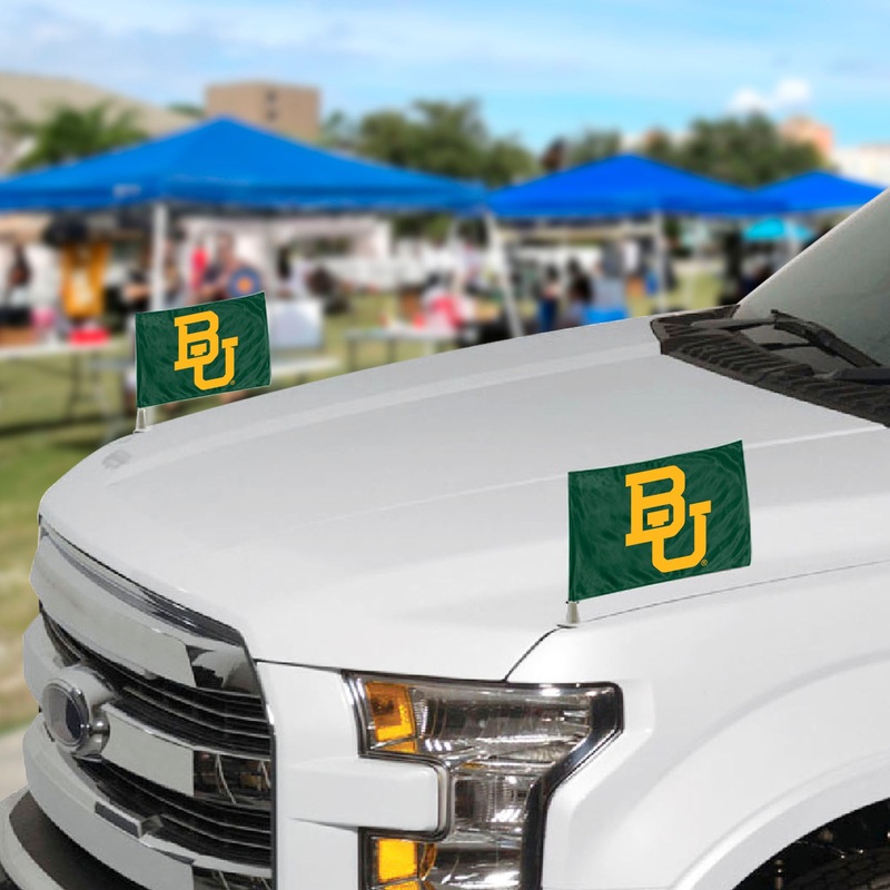 Fanmats Baylor Bears Ambassador Car Flags – 2 Pack Mini Auto Flags, 4 X 6