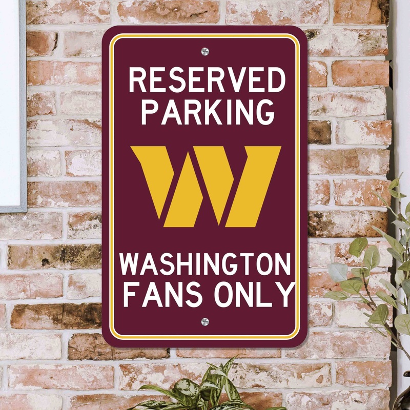 Fanmats Washington Commanders Commanders Team Color Reserved Parking Sign Dcor 18 X 11.5 Lightweight
