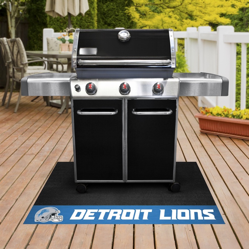 Fanmats Detroit Lions Vinyl Grill Mat – 26 x 42