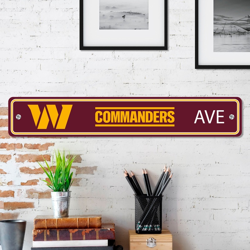Fanmats Washington Commanders Commanders Team Color Street Sign 4 X 24 Lightweight