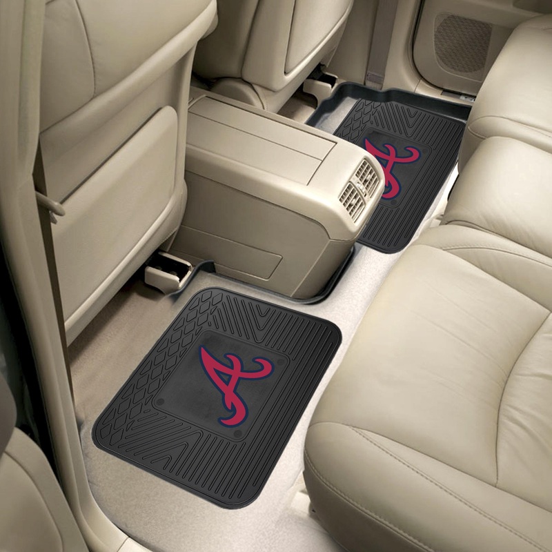 Fanmats Atlanta Braves Back Seat Car Utility Mats – 2 Piece Set