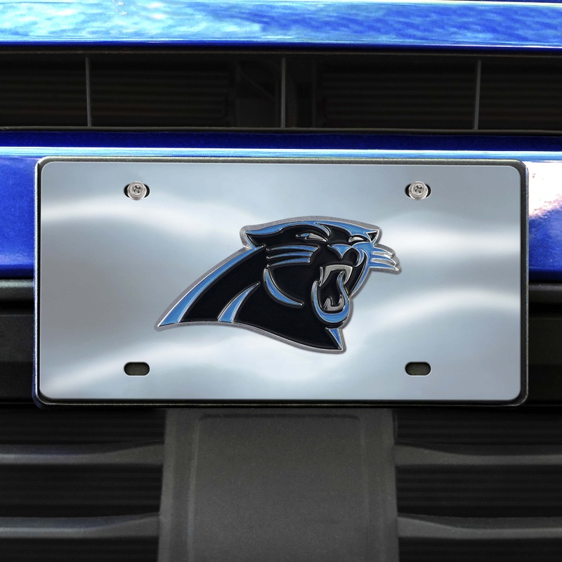 Fanmats Carolina Panthers 3D Stainless Steel License Plate
