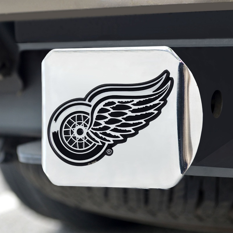 Fanmats Detroit Red Wings Chrome Metal Hitch Cover with Chrome Metal 3D Emblem