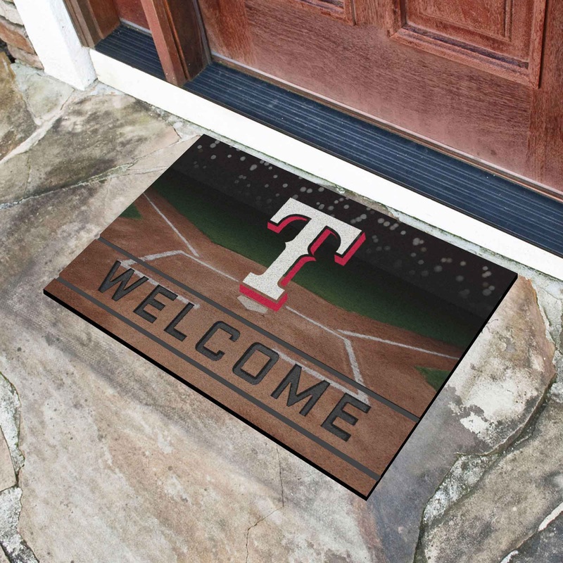 Fanmats Texas Rangers Rubber Door Mat – 18 x 30