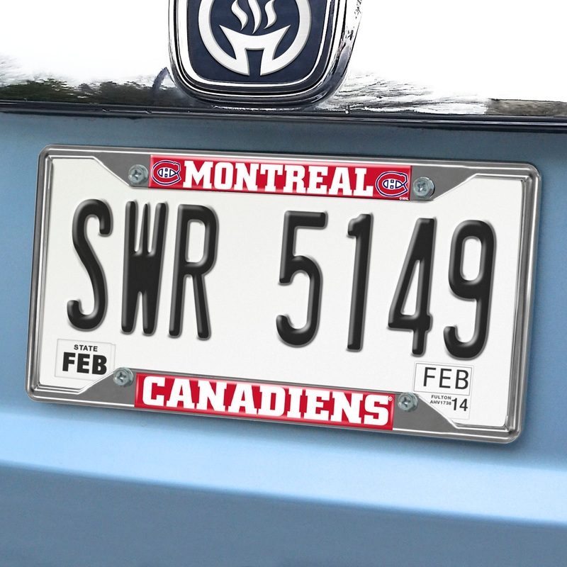 Fanmats Montreal Canadiens Chrome Metal License Plate Frame, 6.25 x 12.25