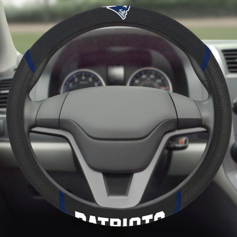 Fanmats New England Patriots Embroidered Steering Wheel Cover