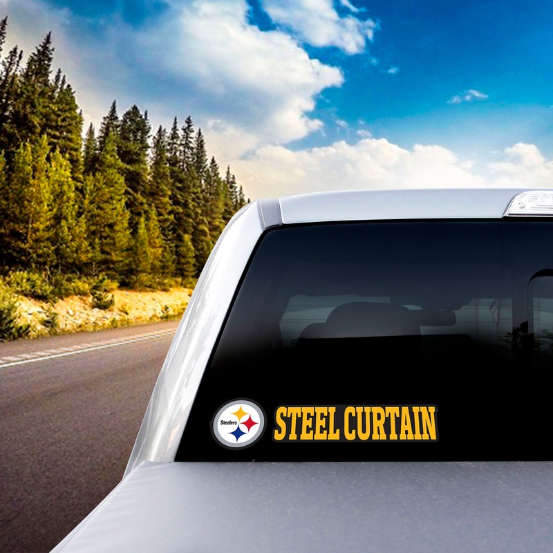 Fanmats Pittsburgh Steelers 2 Piece Team Slogan Decal Sticker Set