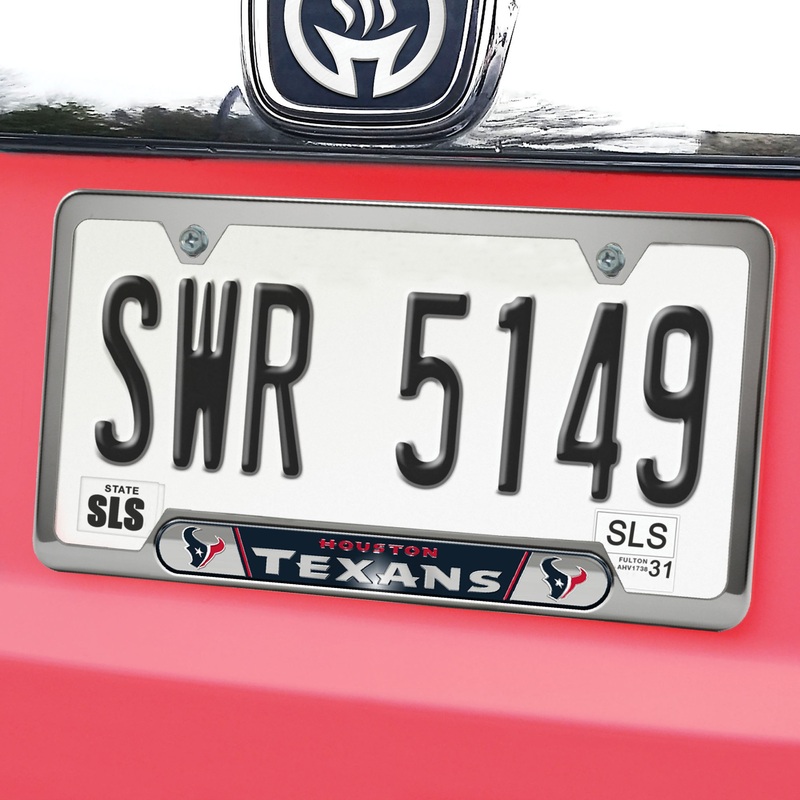 Fanmats Houston Texans Embossed License Plate Frame, 6.25 x 12.25