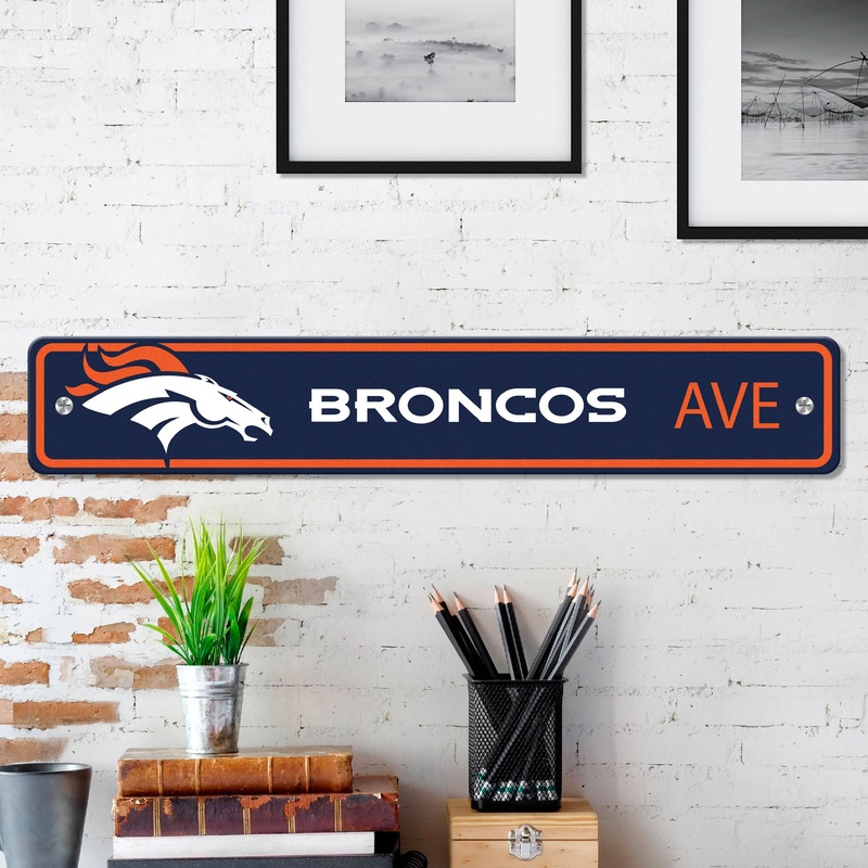 Fanmats Denver Broncos Team Color Street Sign 4 X 24 Lightweight