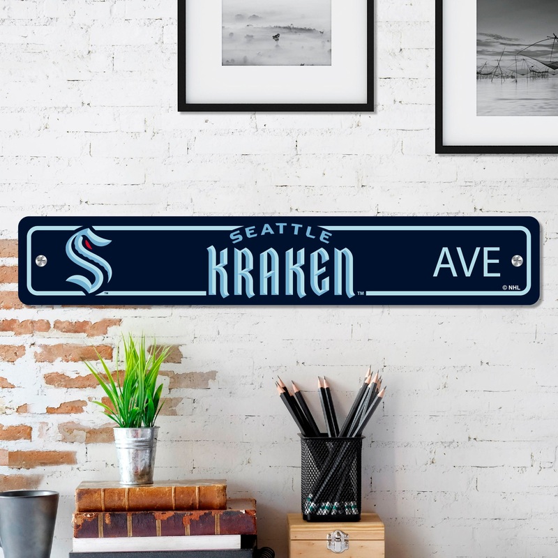 Fanmats Seattle Kraken Team Color Street Sign 4 X 24 Lightweight
