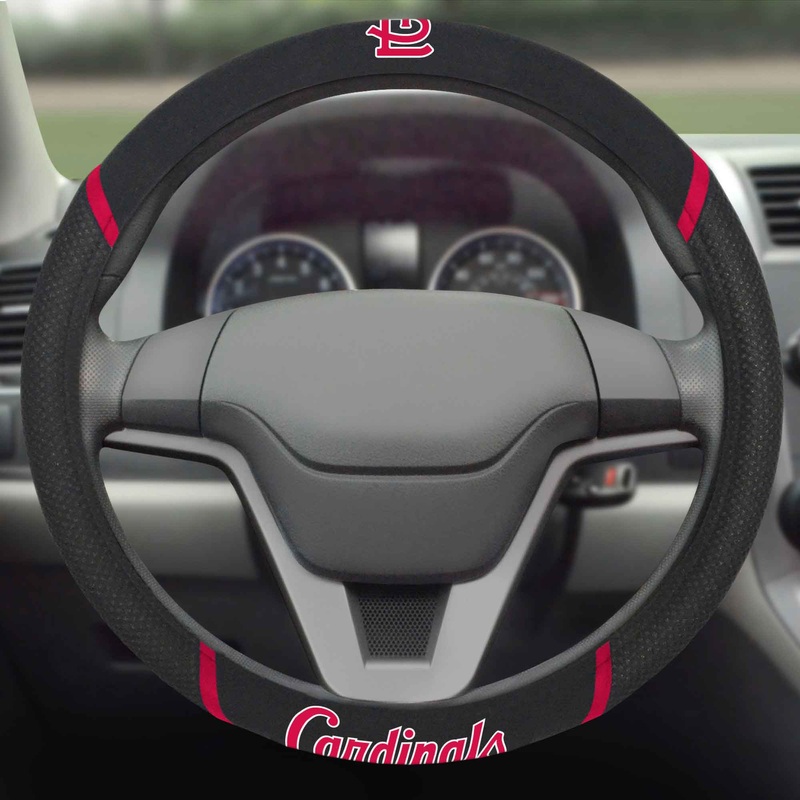 Fanmats St. Louis Cardinals Embroidered Steering Wheel Cover