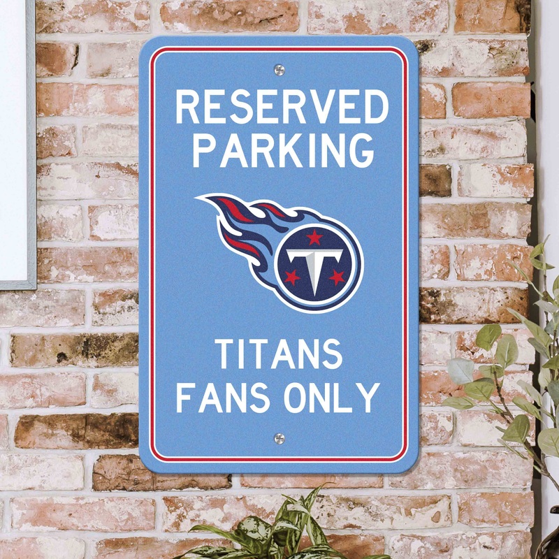 Fanmats Tennessee Titans Team Color Reserved Parking Sign Dcor 18 X 11.5 Lightweight
