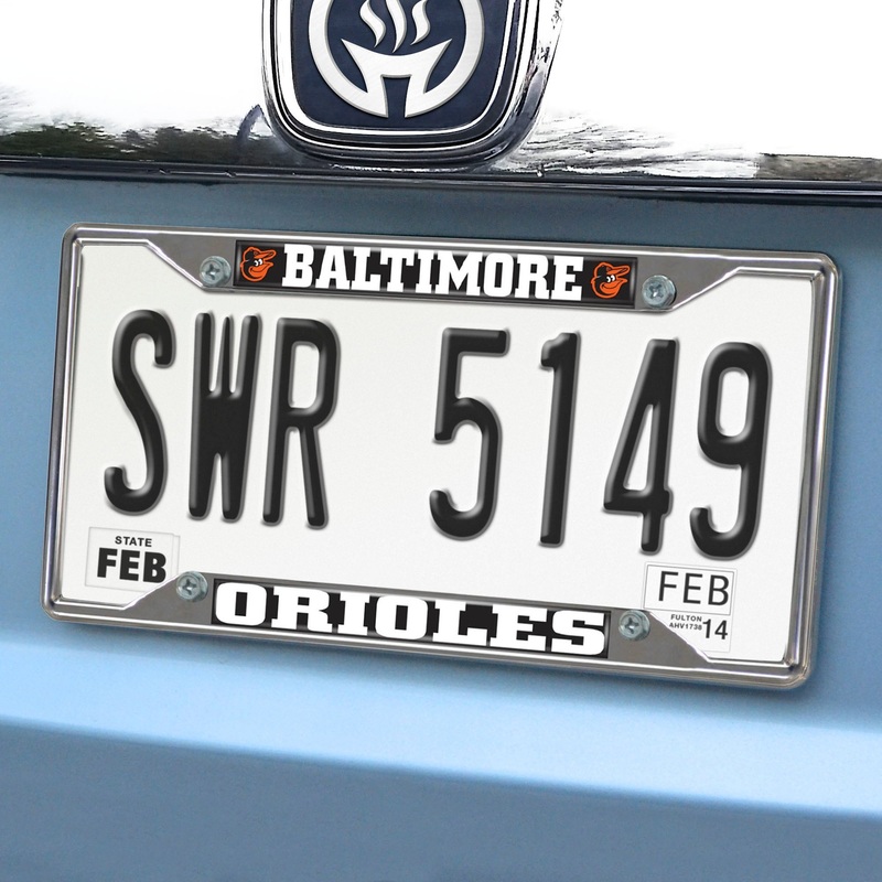 Fanmats Baltimore Orioles Chrome Metal License Plate Frame, 6.25 x 12.25