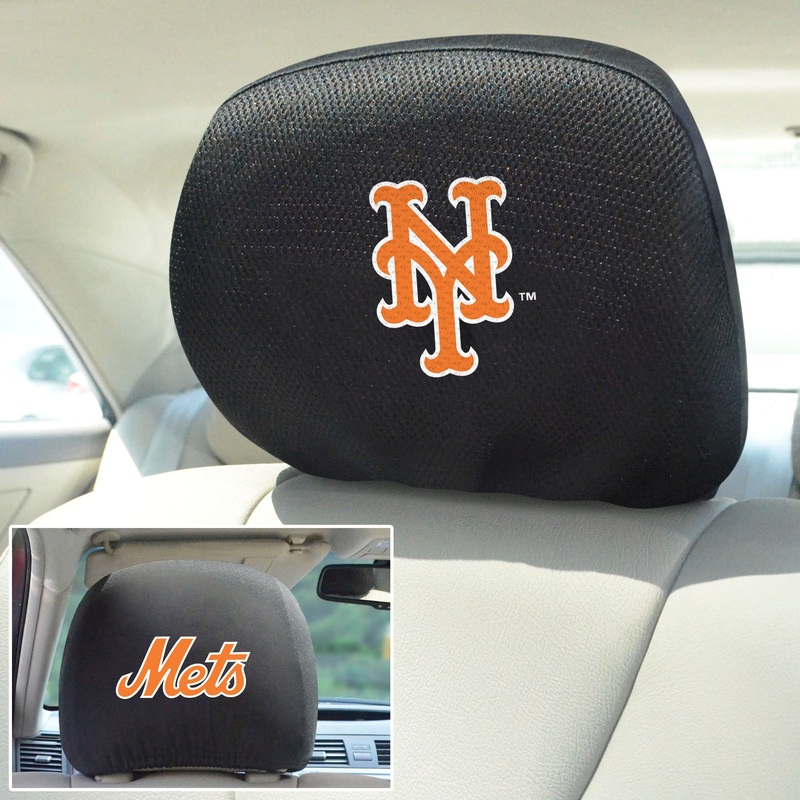 Fanmats New York Mets Embroidered Head Rest Cover Set – 2 Pieces