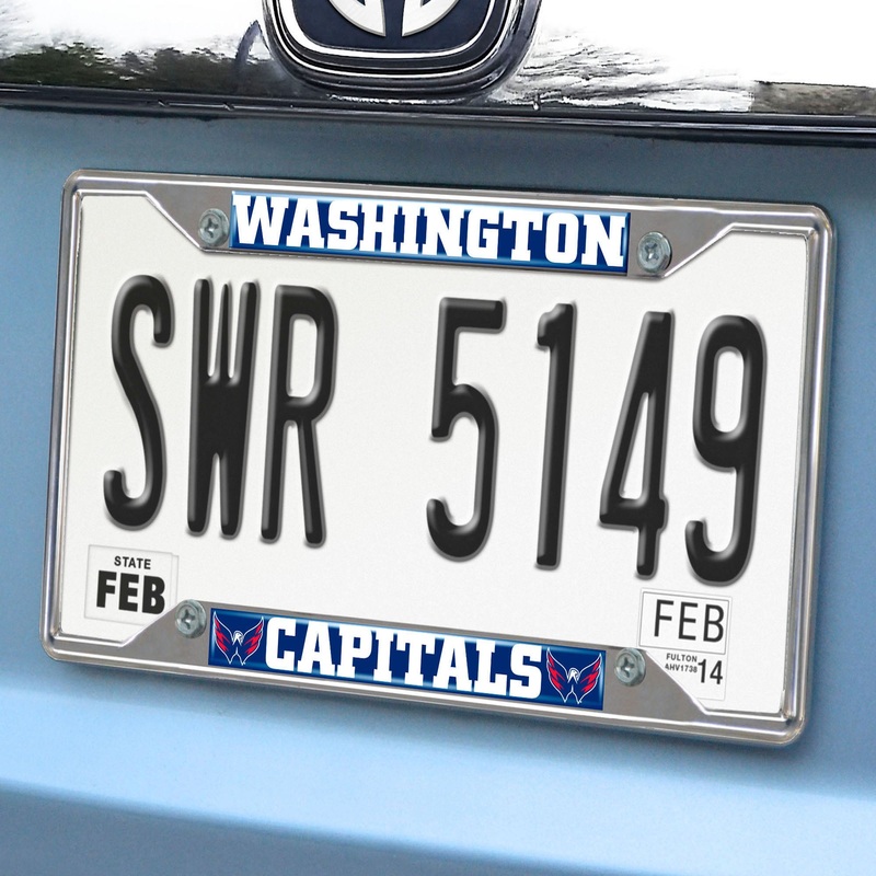 Fanmats Washington Capitals Chrome Metal License Plate Frame, 6.25 x 12.25