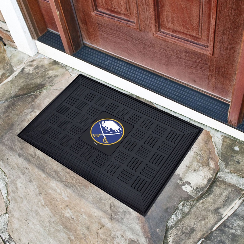 Fanmats Buffalo Sabres Heavy Duty Vinyl Medallion Door Mat – 19.5 x 31