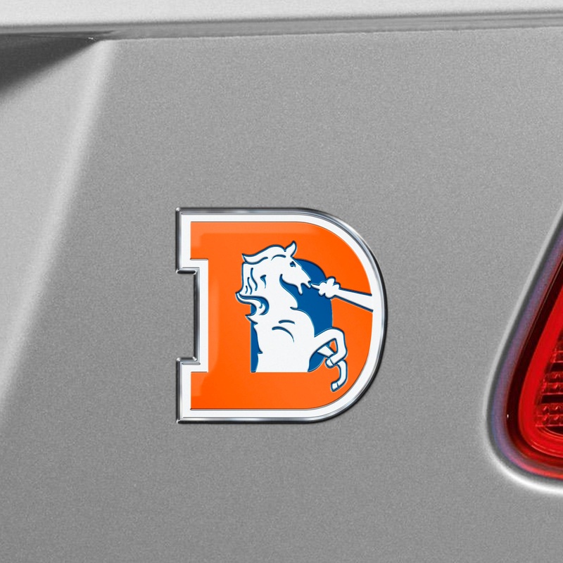 Fanmats Denver Broncos Heavy Duty Aluminum Embossed Color Emblem – Alternate