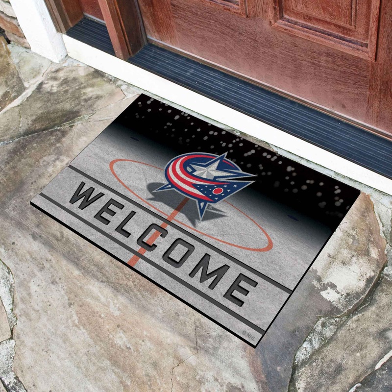 Fanmats Columbus Blue Jackets Rubber Door Mat – 18 x 30
