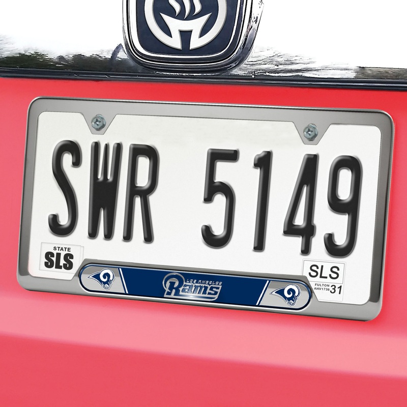 Fanmats Los Angeles Rams Embossed License Plate Frame, 6.25 x 12.25