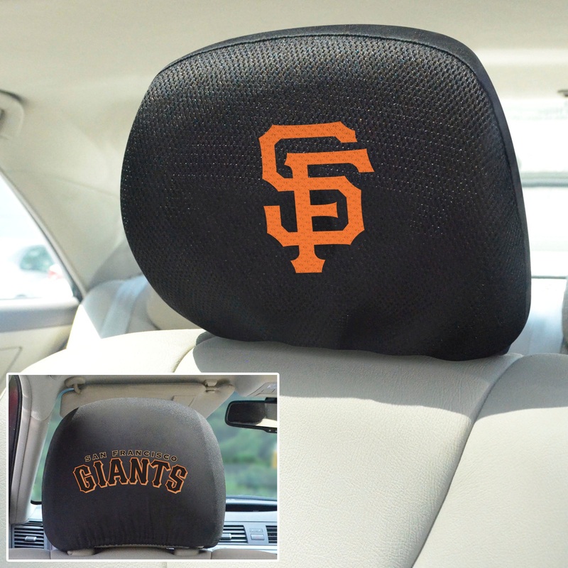 Fanmats San Francisco Giants Embroidered Head Rest Cover Set – 2 Pieces