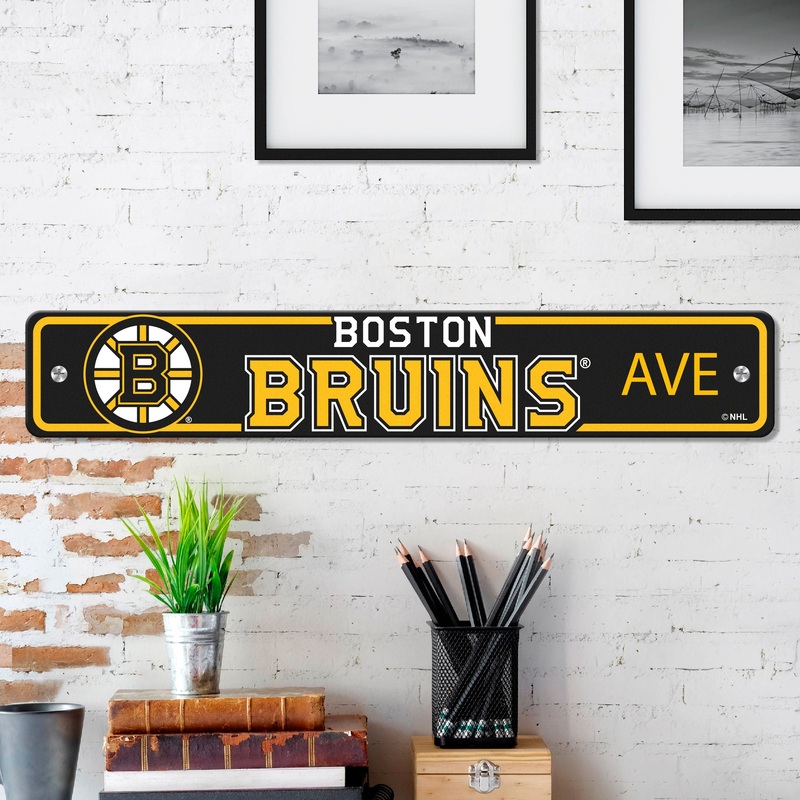 Fanmats Boston Bruins Team Color Street Sign 4 X 24 Lightweight