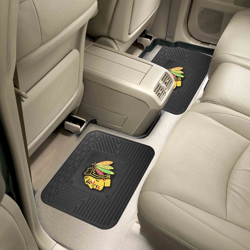 Fanmats Chicago Blackhawks Back Seat Car Utility Mats – 2 Piece Set