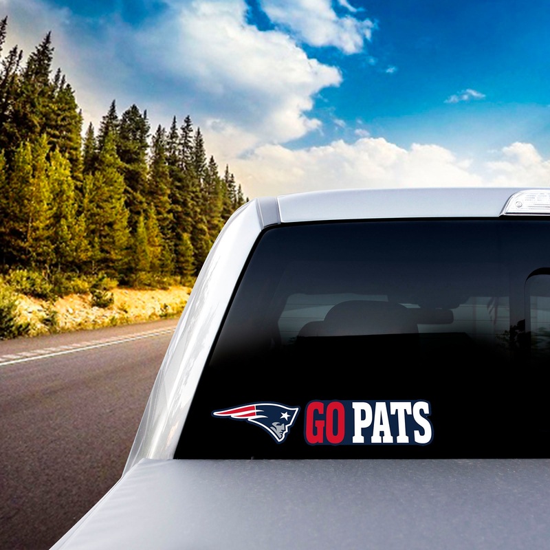 Fanmats New England Patriots 2 Piece Team Slogan Decal Sticker Set