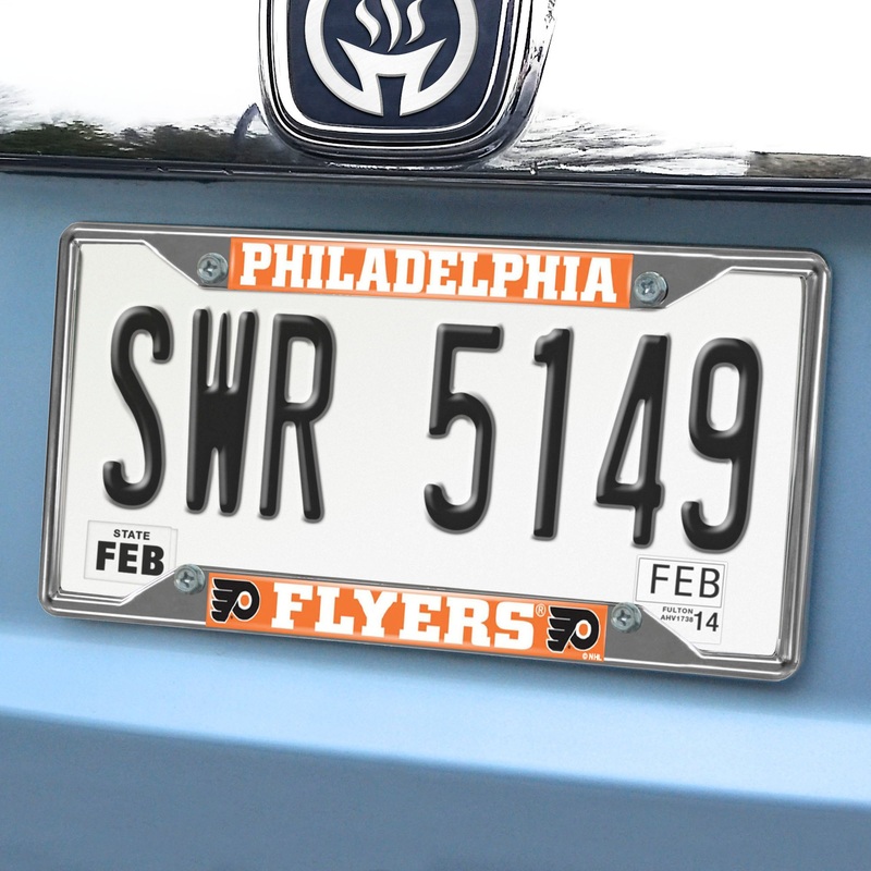 Fanmats Philadelphia Flyers Chrome Metal License Plate Frame, 6.25 x 12.25