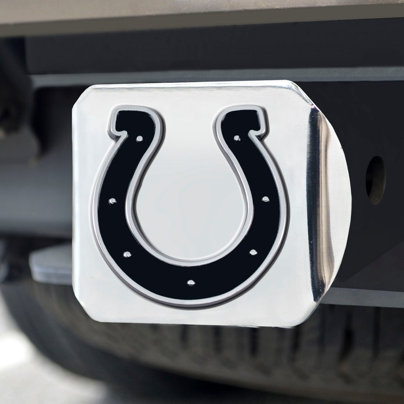 Fanmats Indianapolis Colts Chrome Metal Hitch Cover with Chrome Metal 3D Emblem