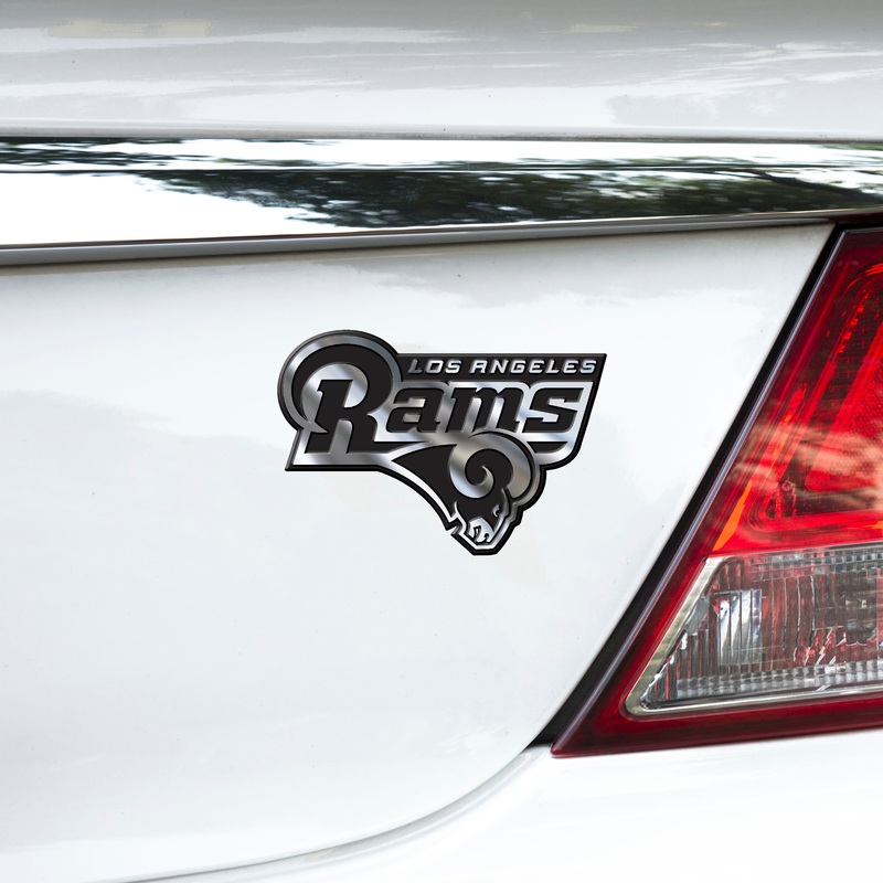 Fanmats Los Angeles Rams Molded Chrome Plastic Emblem