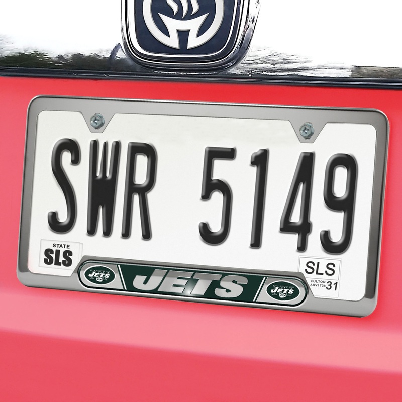 Fanmats New York Jets Embossed License Plate Frame, 6.25 x 12.25