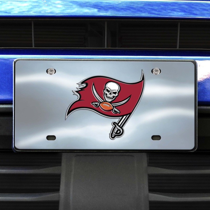 Fanmats Tampa Bay Buccaneers 3D Stainless Steel License Plate